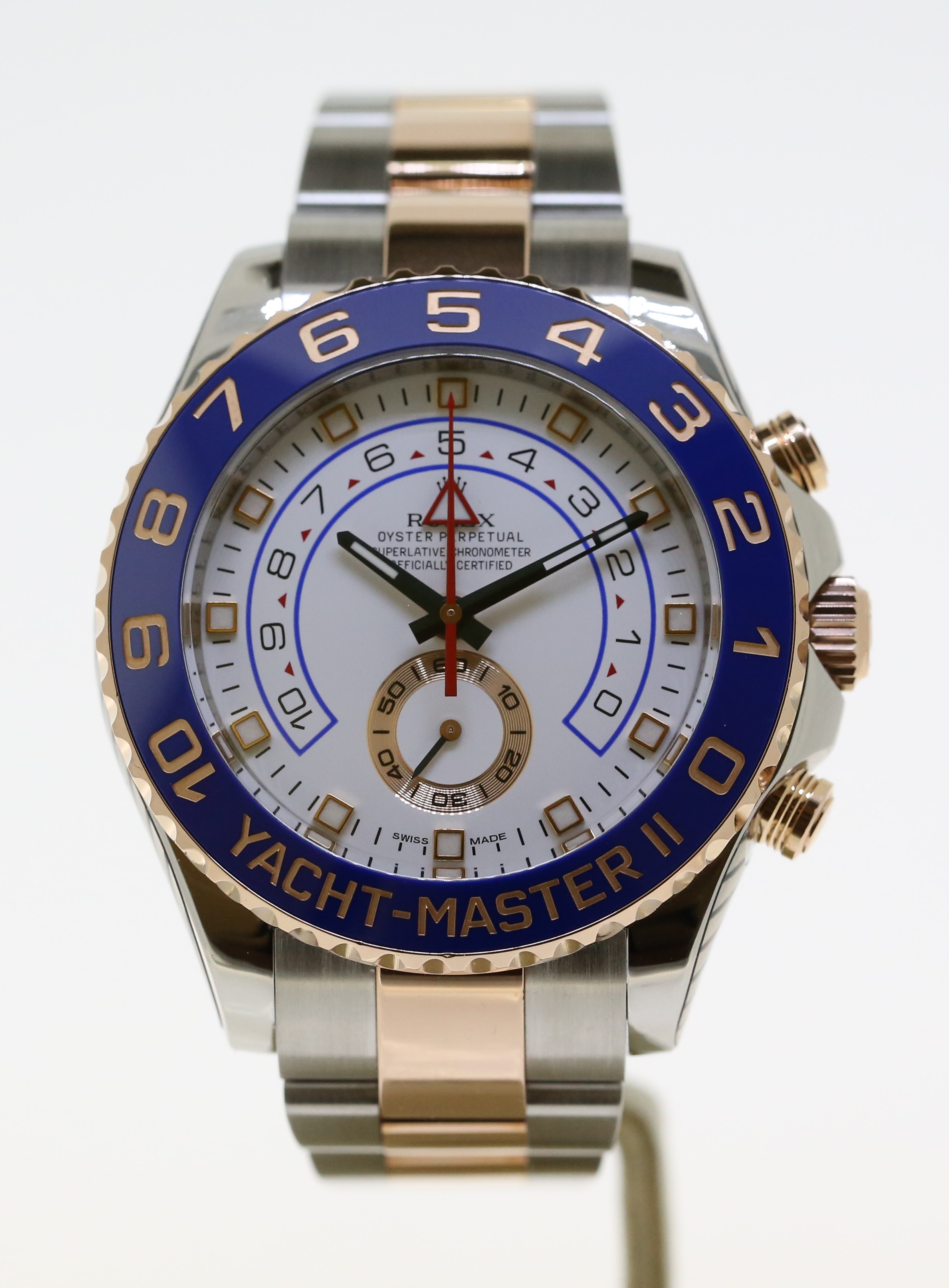 rolex yachtmaster ii steel and rose gold ref.116681 just