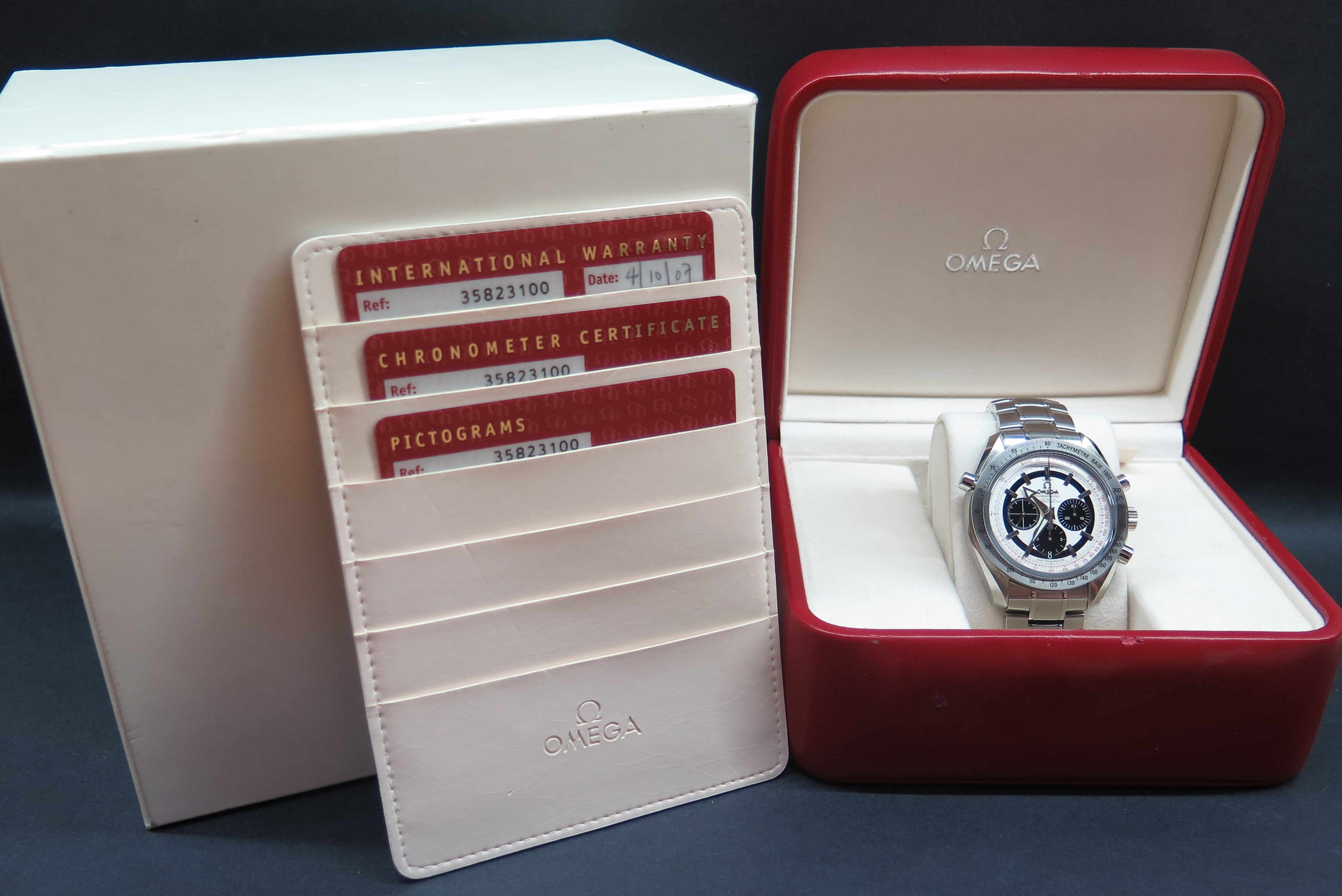 Omega Speedmaster Broad Arrow Rattrapante Stainless Steel on Bracelet Unworn with Box and Papers - Image 7