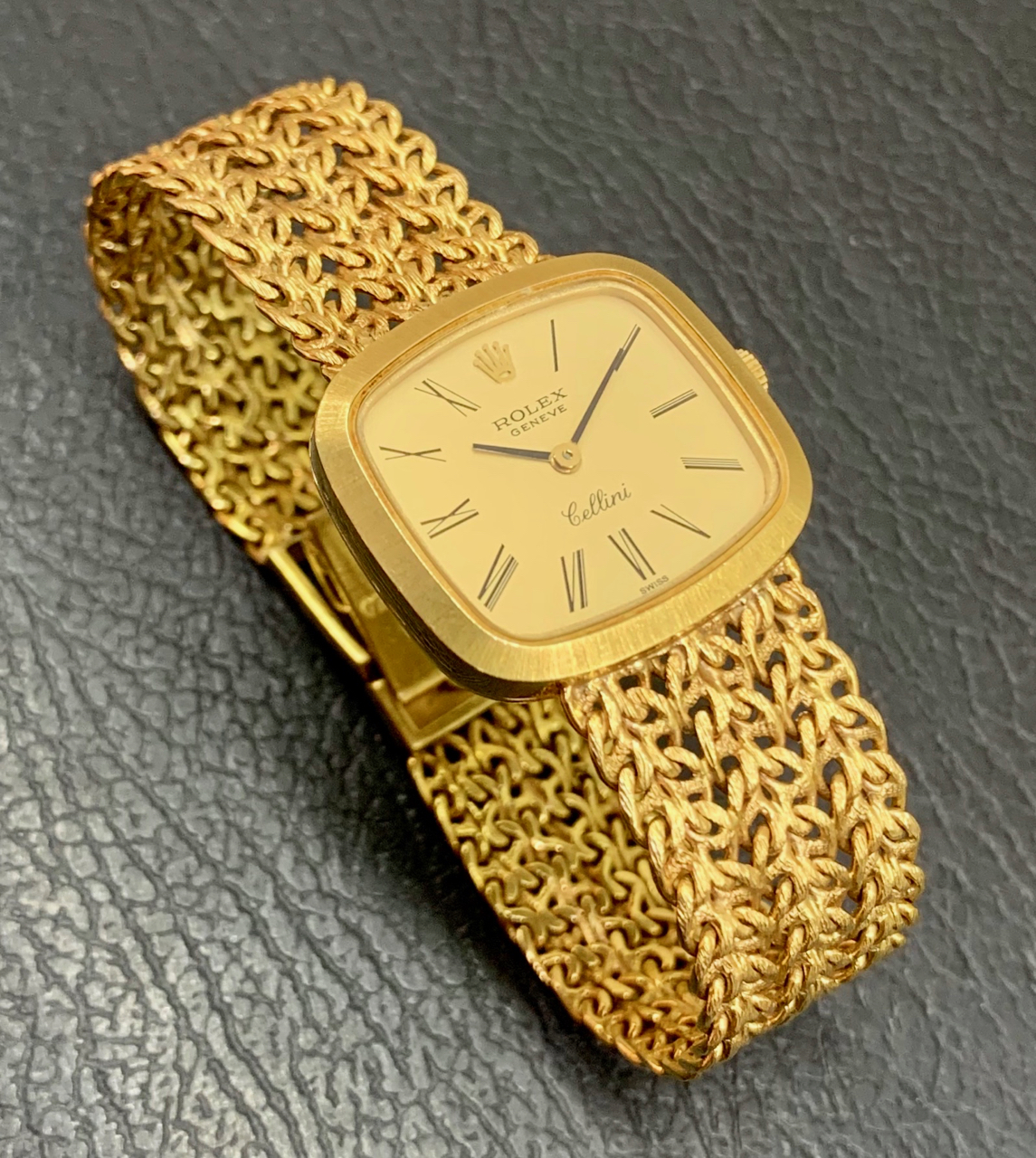 Rolex Cellini ladies 18ct yellow gold on original Rolex gold bracelet, reference 644J. - Image 3