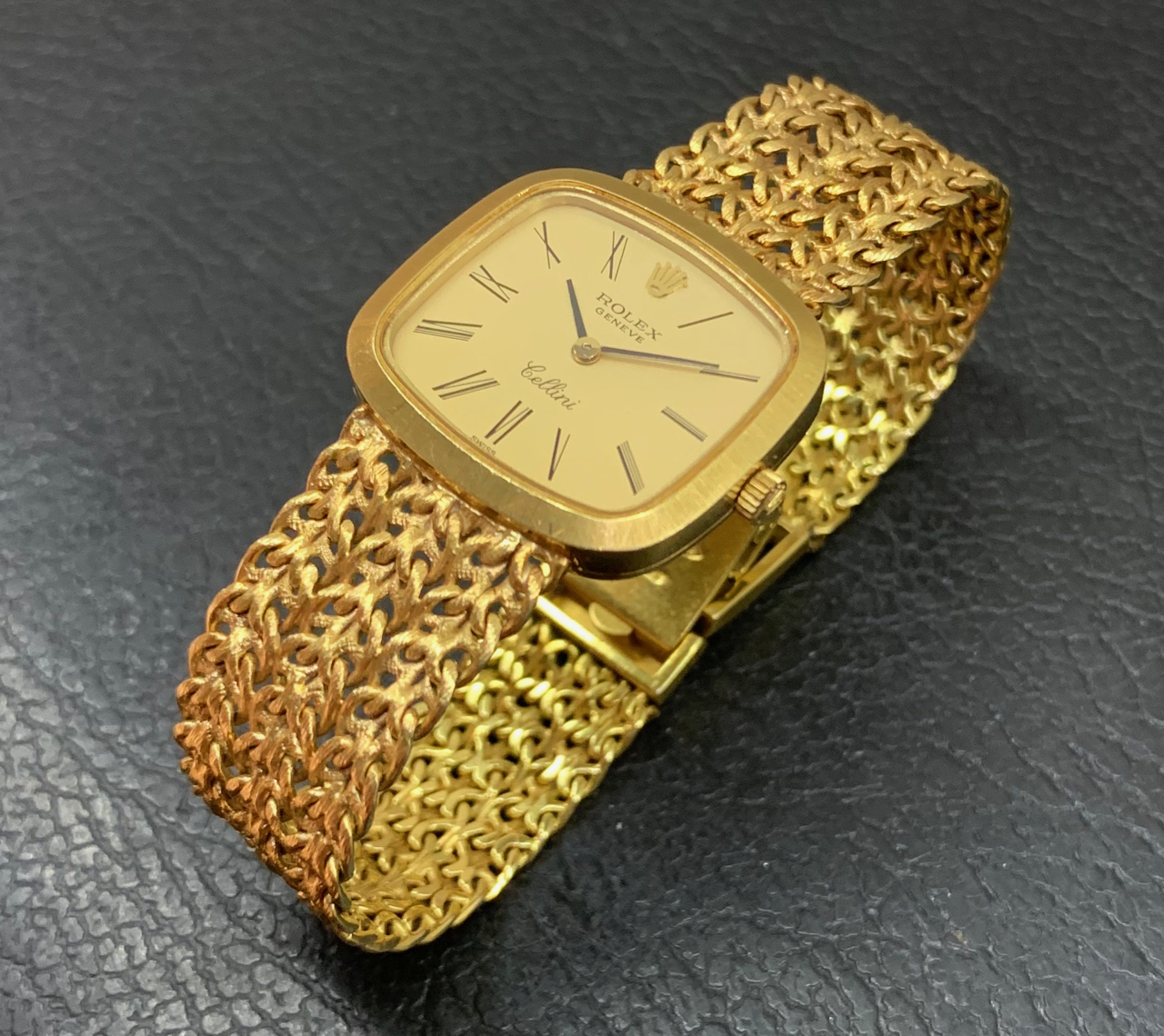 Rolex Cellini ladies 18ct yellow gold on original Rolex gold bracelet, reference 644J. - Image 2