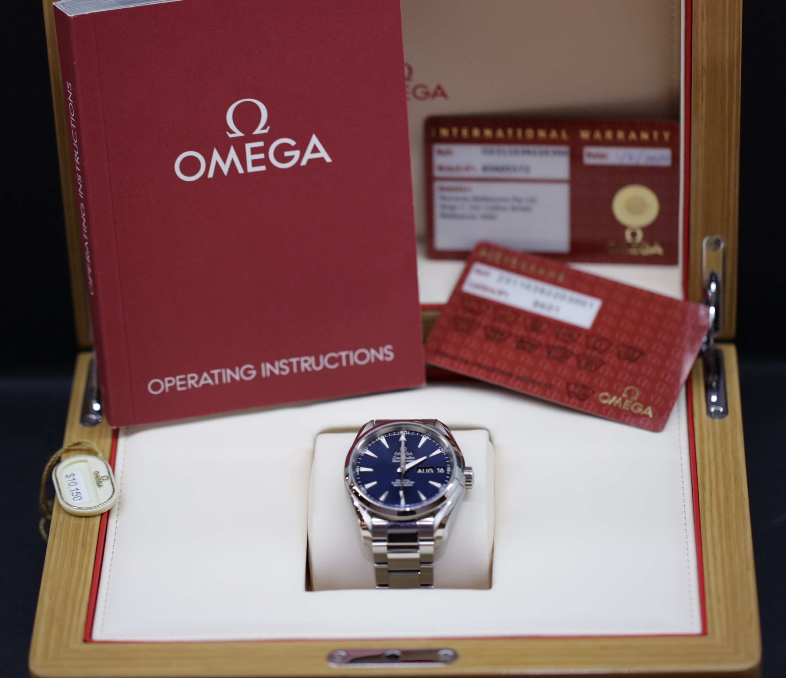 Omega Seamster Aqua Terra Annual Calendar Ref 23110392203001, dark blue dial, sold new 2020, with box and warranty cards. - Image 7