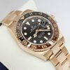 Rolex GMT Master II "Rootbeer", in 18ct Everose gold, Black index dial on a Rolex Oyster Bracelet in 18ct Everose gold. Ref 126715CHNR, Current, with Box & Papers
