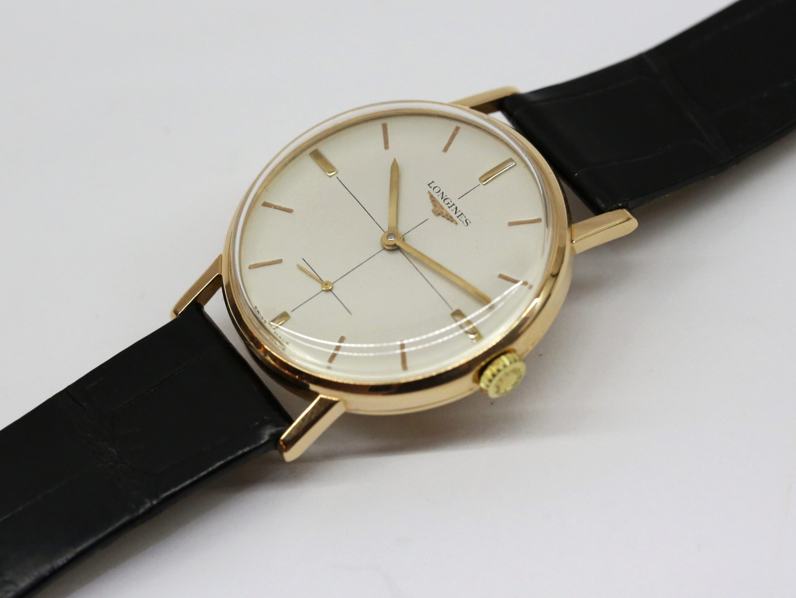 Longines gents 18K RG manual winding cal 30L 17 jewels ref 7515 5, Ca 1960. - Image 3