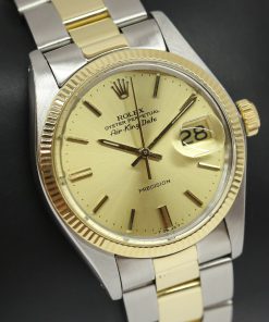 Rolex Oyster Perpetual Air King Date 14ct Yellow Gold & Stainless Steel on matching Rolex Oyster bracelet, Champagne Dial, ref: 5701, Circa 1979