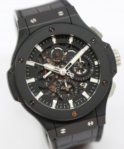 Hublot Big Bang Aerobang Black Magic Chronograph, 44mm Ceramic Case, Skeleton Dial, Black Composite strap with Black PVD Clasp, Reference: 311.CI.1170.GR, Serviced By Hublot
