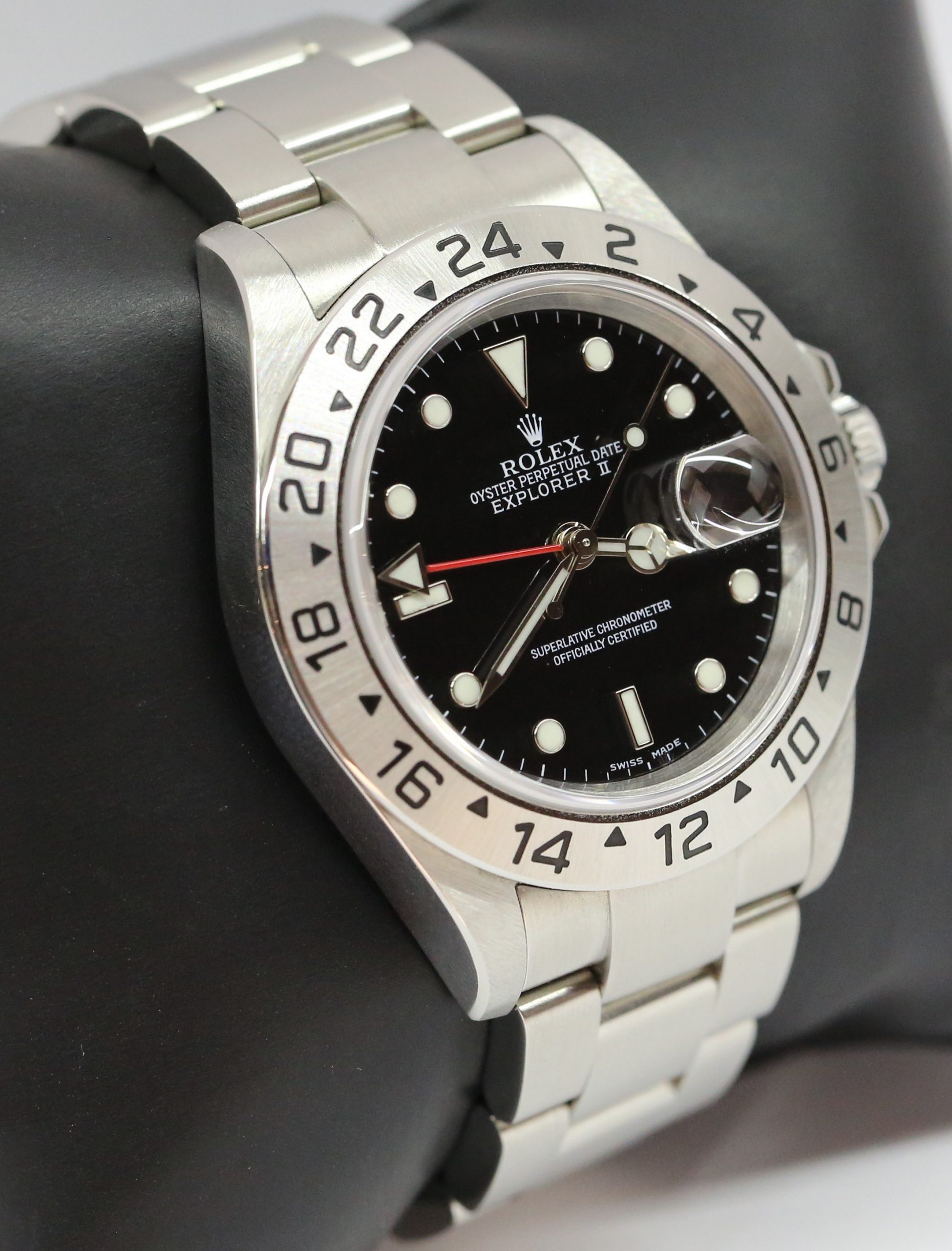 Rolex Explorer 2 GMT, Stainless steel Black Index Dial on Oyster bracelet, ref: 16570, F Serial, with Papers & Rolex Service Card - Image 3