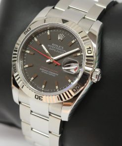 Alternative view of Rolex Datejust Turn-O-Graph in Stainless Steel with White Gold Bezel on a Rolex Oyster Bracelet, Matte Black Index Dial, Ref 116264, Circa: 2006, Just Returned from Rolex Service, Complete with Box & Papers