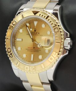 Alternative view of Rolex Yacht-Master 40mm in 18ct Yellow Gold & Stainless Steel on matching Rolex Oyster Bracelet, Champagne Dial, Ref: 16623, Circa: 2009, with Box