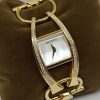 Gucci Chido 18ct Yellow Gold Bracelet Watch With 64 Round brilliant cut diamonds VVS1 clarity, F color total weight approx. .87ct, Mother of Pearl Dial, with Box