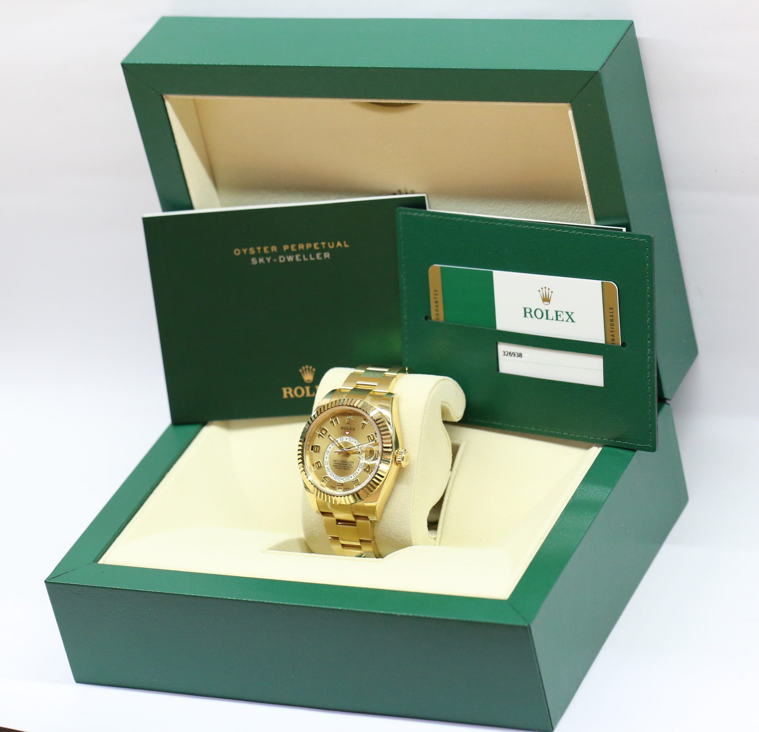 Rolex Skydweller in 18ct Yellow Gold on 18ct Yellow Gold Rolex Oyster Bracelet, Champagne Arab Dial, Ref: 326938, Complete with Box, Papers & Balance of Rolex Factory Warranty, Circa 2018 - Image 6