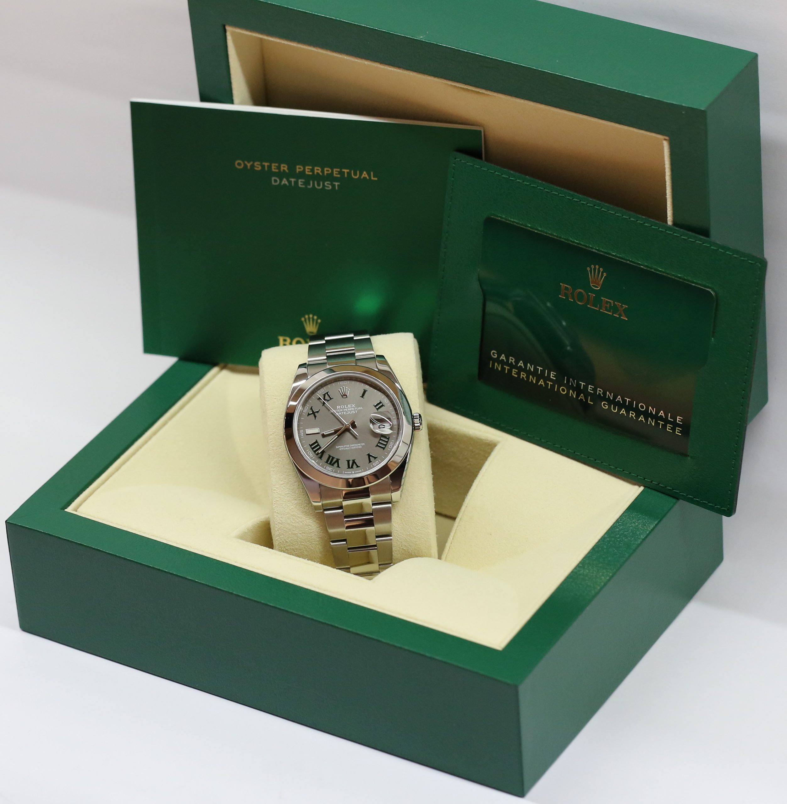 Rolex Datejust 41mm Stainless Steel on Oystersteel Bracelet, Wimbeldon Dial, Reference: 126300, Circa: 2020, Complete with Box, Papers & Balance of Rolex Factory Warranty - Image 6