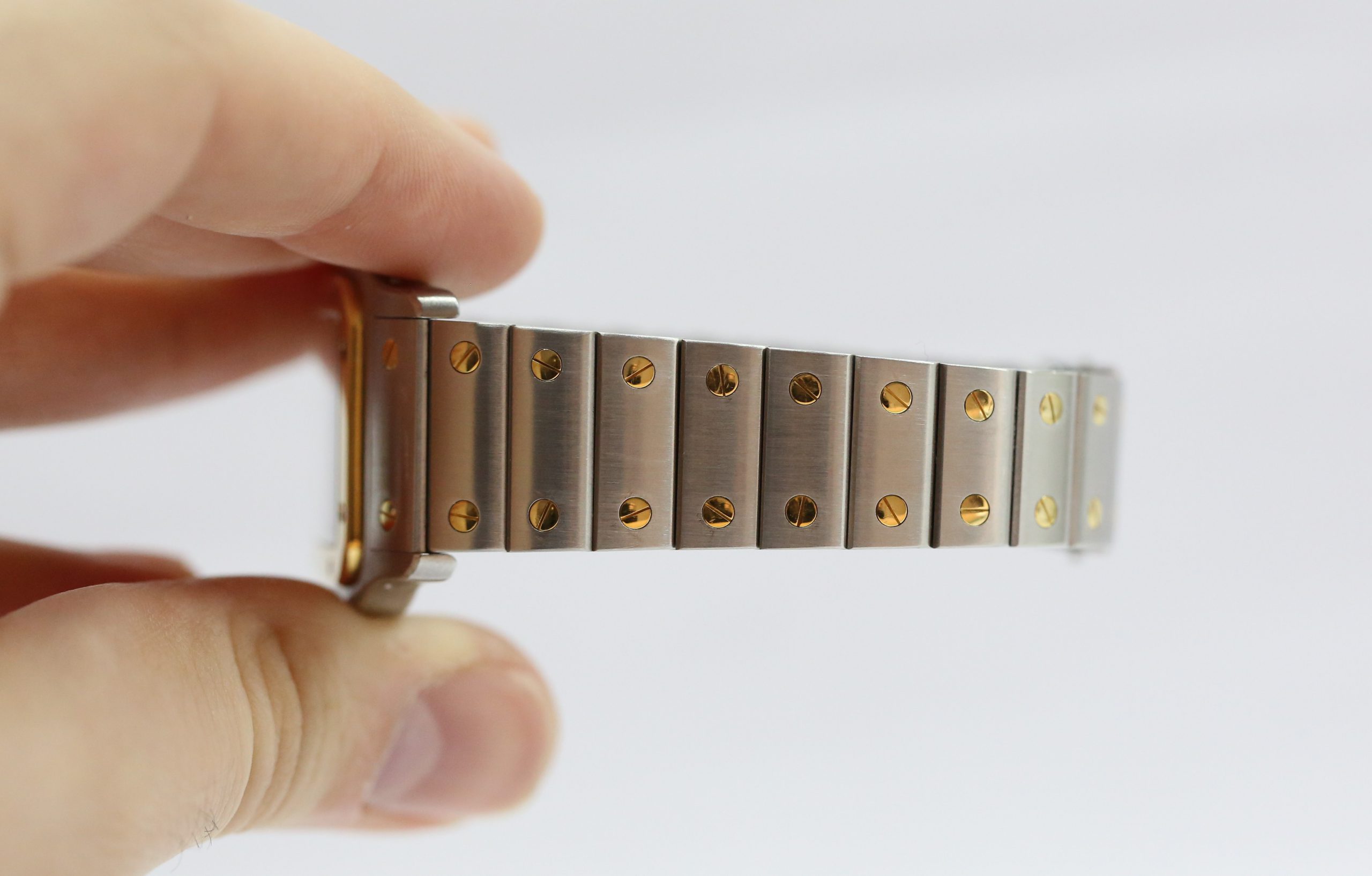Cartier Santos Galbee 18ct Yellow Gold & Stainless Steel on Bracelet, reference 187901, Circa: 1999, With Box - Image 3
