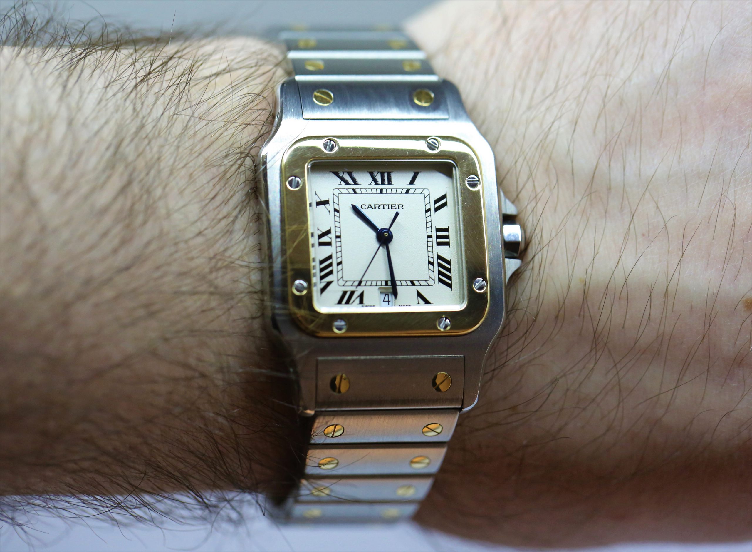 Cartier Santos Galbee 18ct Yellow Gold & Stainless Steel on Bracelet, reference 187901, Circa: 1999, With Box - Image 2