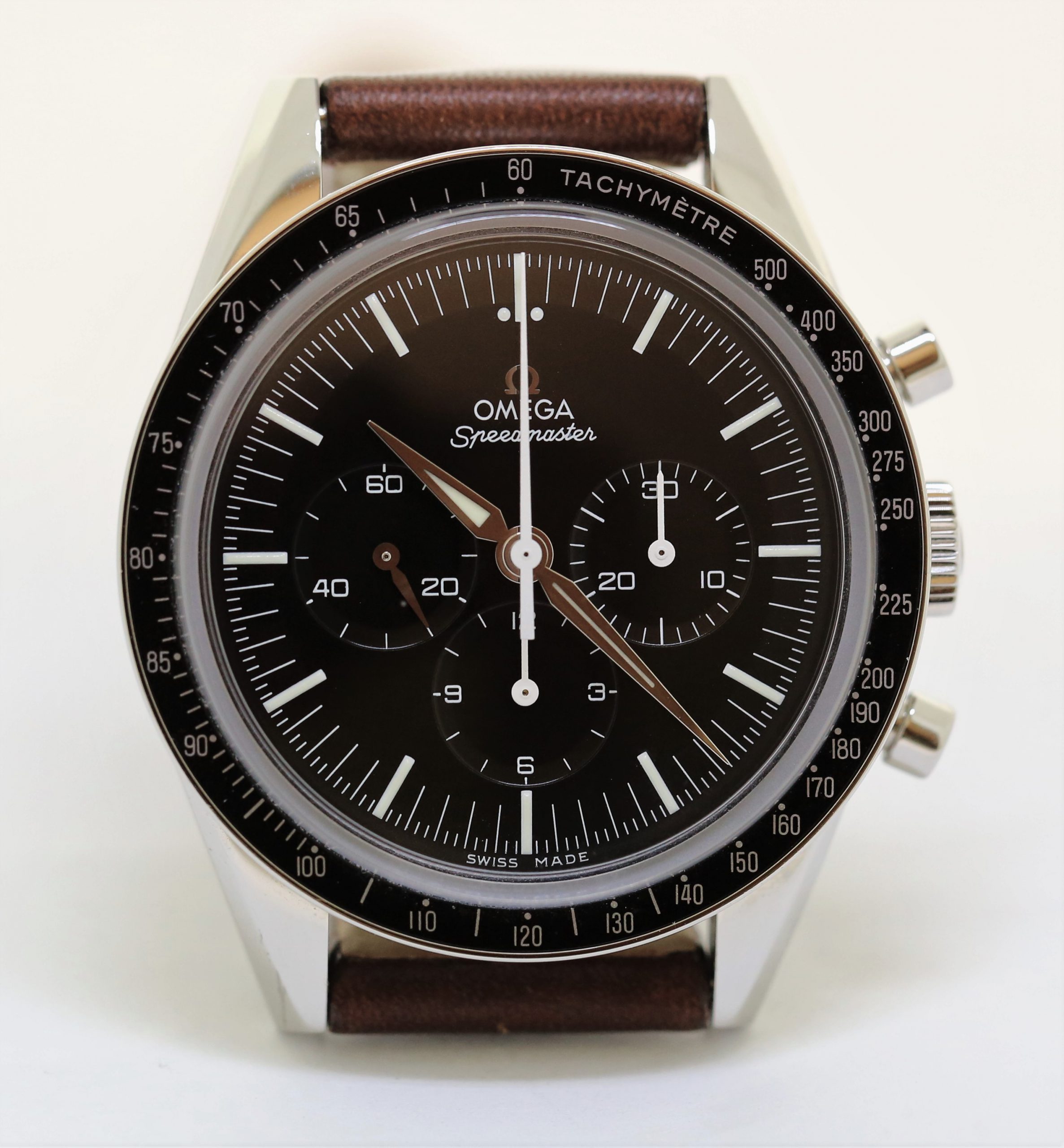 Omega Speedmaster "First Omega In Space", 39.5mm Stainless Steel case on Strap, Black Index dial, Ref: 311.32.40.30.01.001. Complete with Box & Papers. Circa: 2015