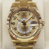 Rolex Skydweller in 18ct Yellow Gold on 18ct Yellow Gold Rolex Oyster Bracelet, Champagne Arab Dial, Ref: 326938, Complete with Box, Papers & Balance of Rolex Factory Warranty, Circa 2018