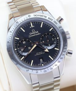 Omega Speedmaster 57 Chronograph in Stainless Steel, Black Index Dial with date, ca: 2019, Complete with Box, Papers & Balance of Omega Factory Warranty