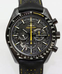 Omega Speedmaster Apollo 8 Darkside, Ceramic Case on strap, Ref 31192443001001, Circa: 2020, Complete with Box, Papers & Bal of Omega Factory Warranty