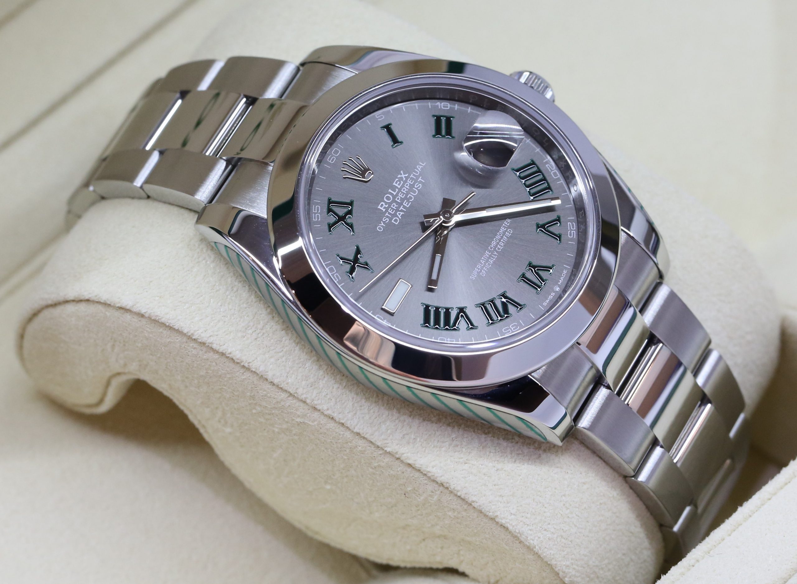 Rolex Datejust 41mm Stainless Steel on Oystersteel Bracelet, Wimbeldon Dial, Reference: 126300, Circa: 2020, Complete with Box, Papers & Balance of Rolex Factory Warranty - Image 3