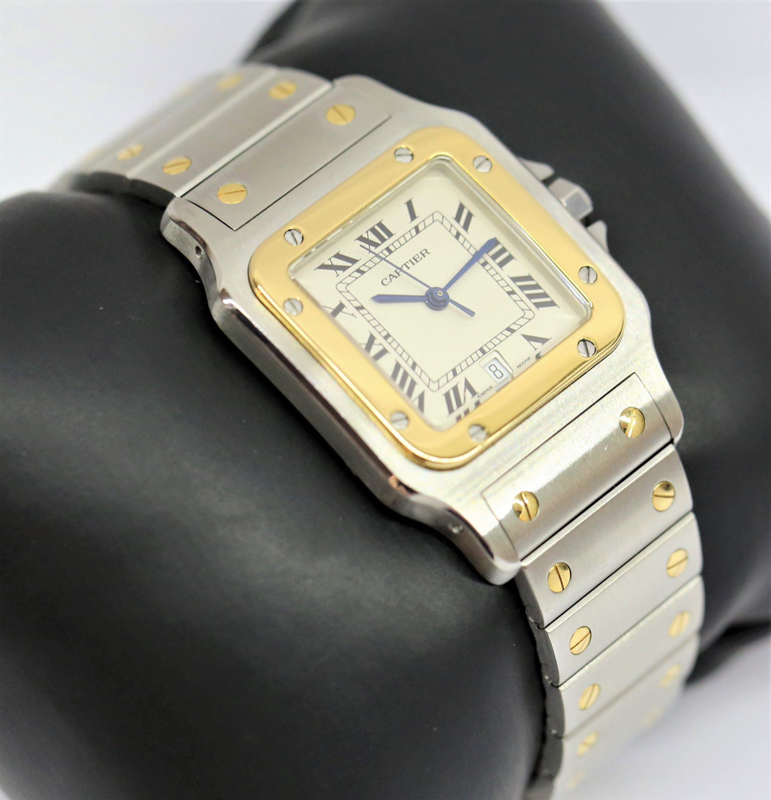 Cartier Santos Galbee 18ct Yellow Gold & Stainless Steel on Bracelet, reference 187901, Circa: 1999, With Box - Image 5