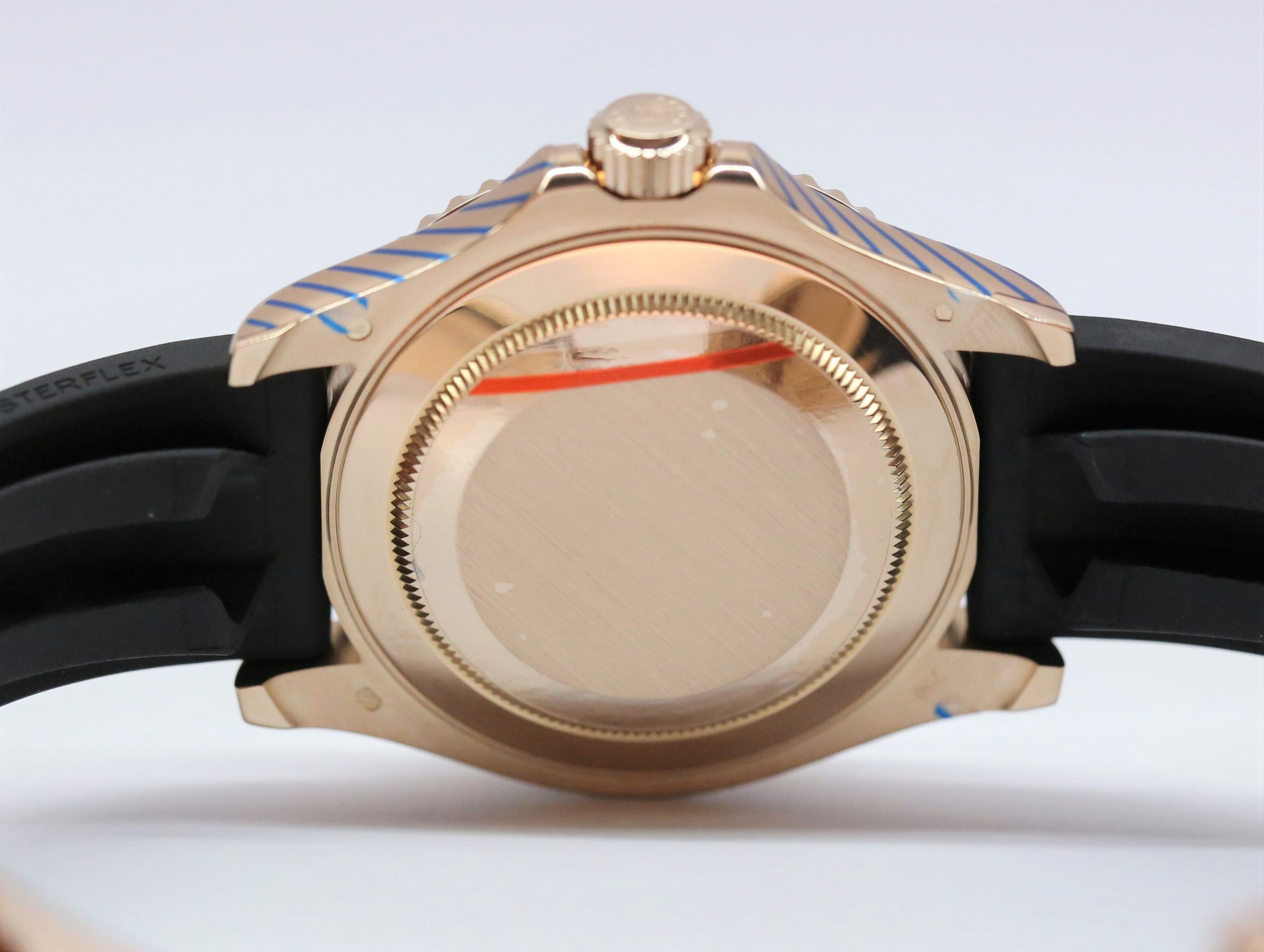 Rolex Yacht-Master 40, 18ct Everose Gold, Black index dial with black Ceramic Bezel on Oysterflex Strap with an Everose gold deployant, Ref: 116655, Ca: 2018, Complete with Box & Papers - Image 5