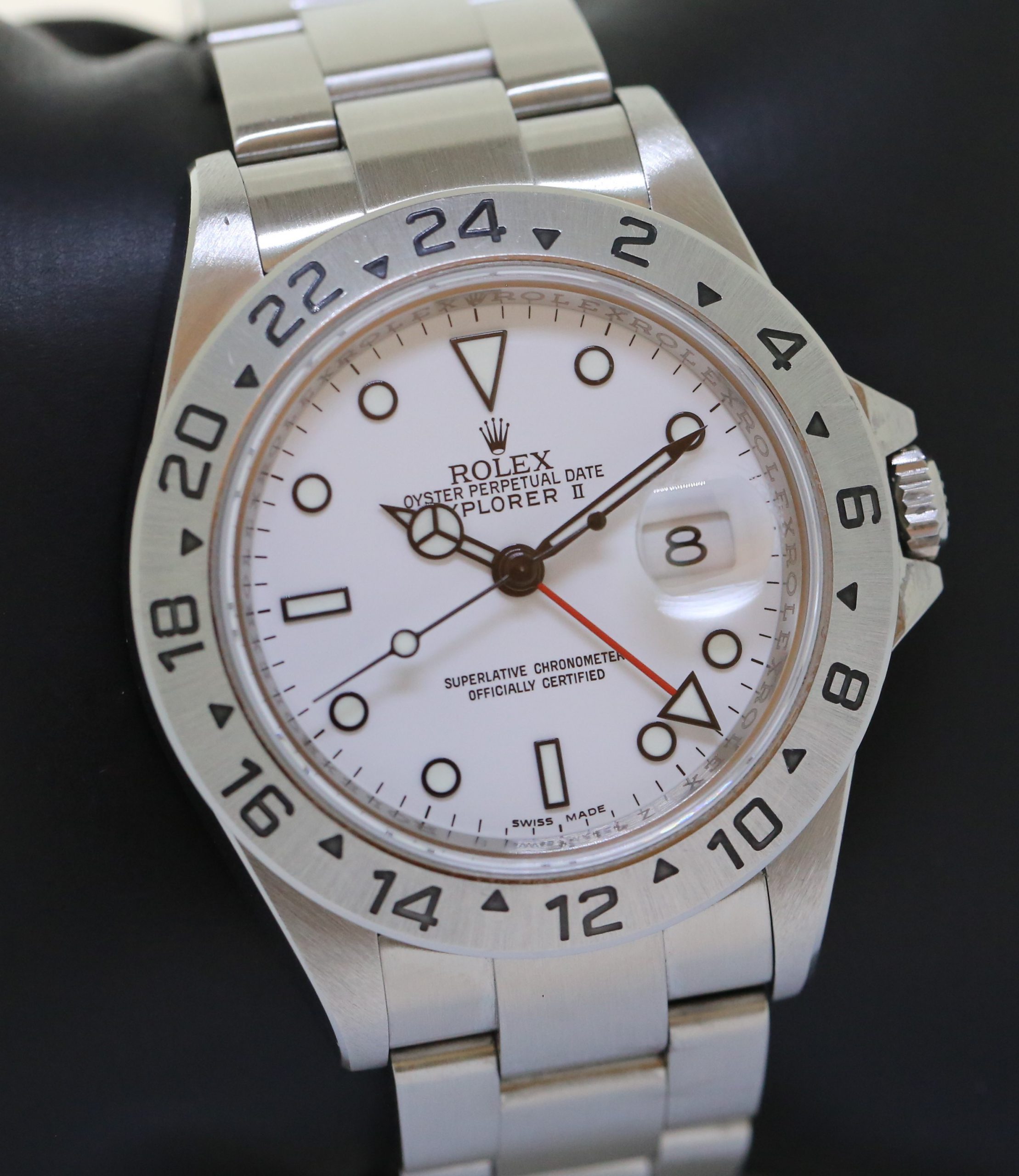 Rolex Explorer II Polar Dial, Stainless Steel on Rolex Bracelet, Ref: 16570, Circa: 2008, Serviced By Rolex, Complete with Box & Papers