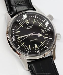 Longines Legend Diver Date 42mm Automatic,  in Stainless Steel on a leather strap, Ref: L36744, Circa: 2010's to current