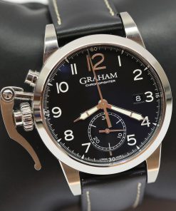 Graham Chronofighter Open Heart Caseback, 42mm stainless steel case on leather strap, Ref: AN-2CXAS, Circa: 2012, Complete with Box & Papers