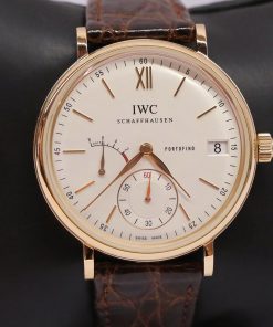 IWC Portofino 8 day hand wound In-house movement Ref: IW510107 18ct Rose Gold on Alligator Strap with Box and Papers, Current RRP is $29,500 AUD!