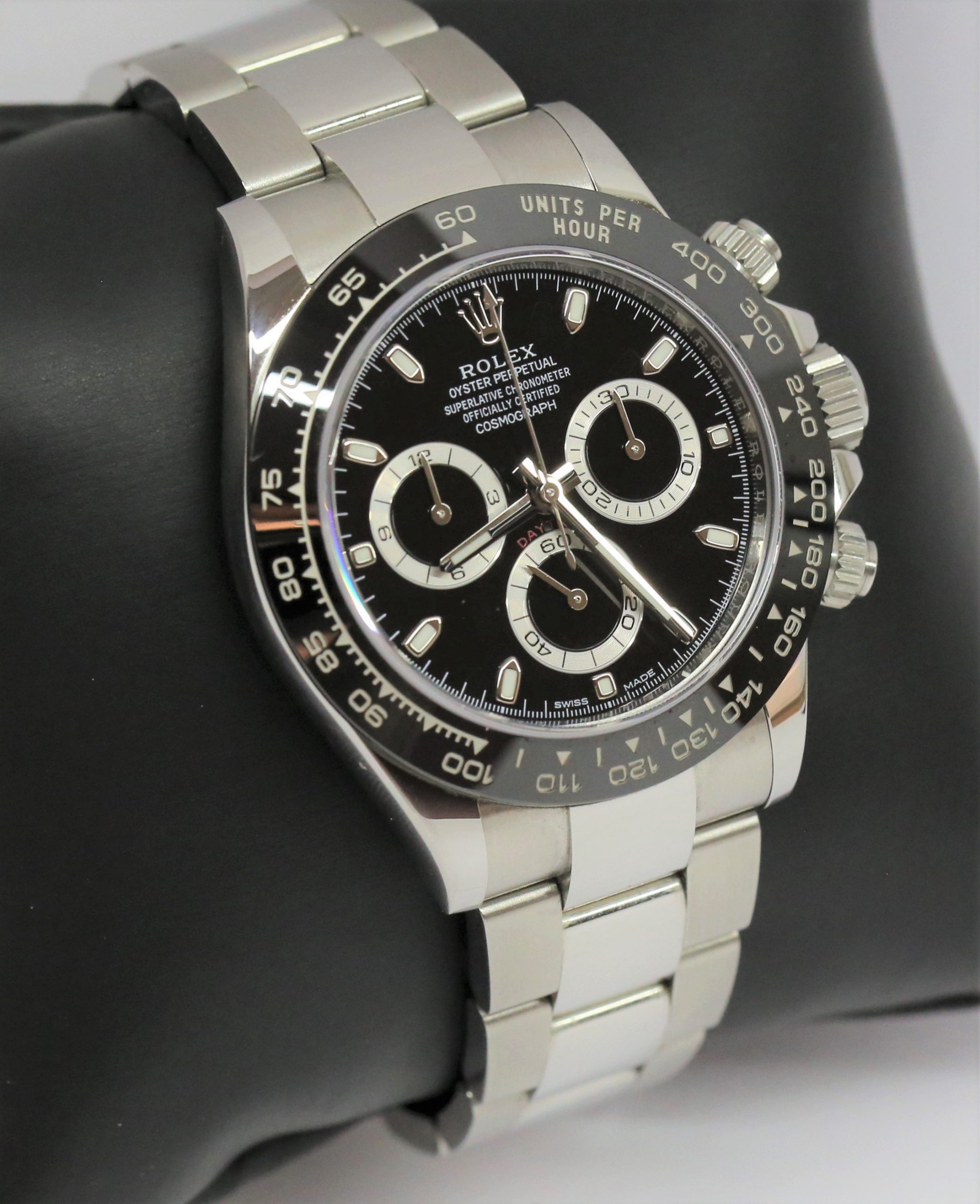 Rolex Cosmograph Daytona in Stainless Steel on Rolex Oystersteel Bracelet, Black Index Dial, Ref: 116500LN, Complete with Box & Papers - Image 3