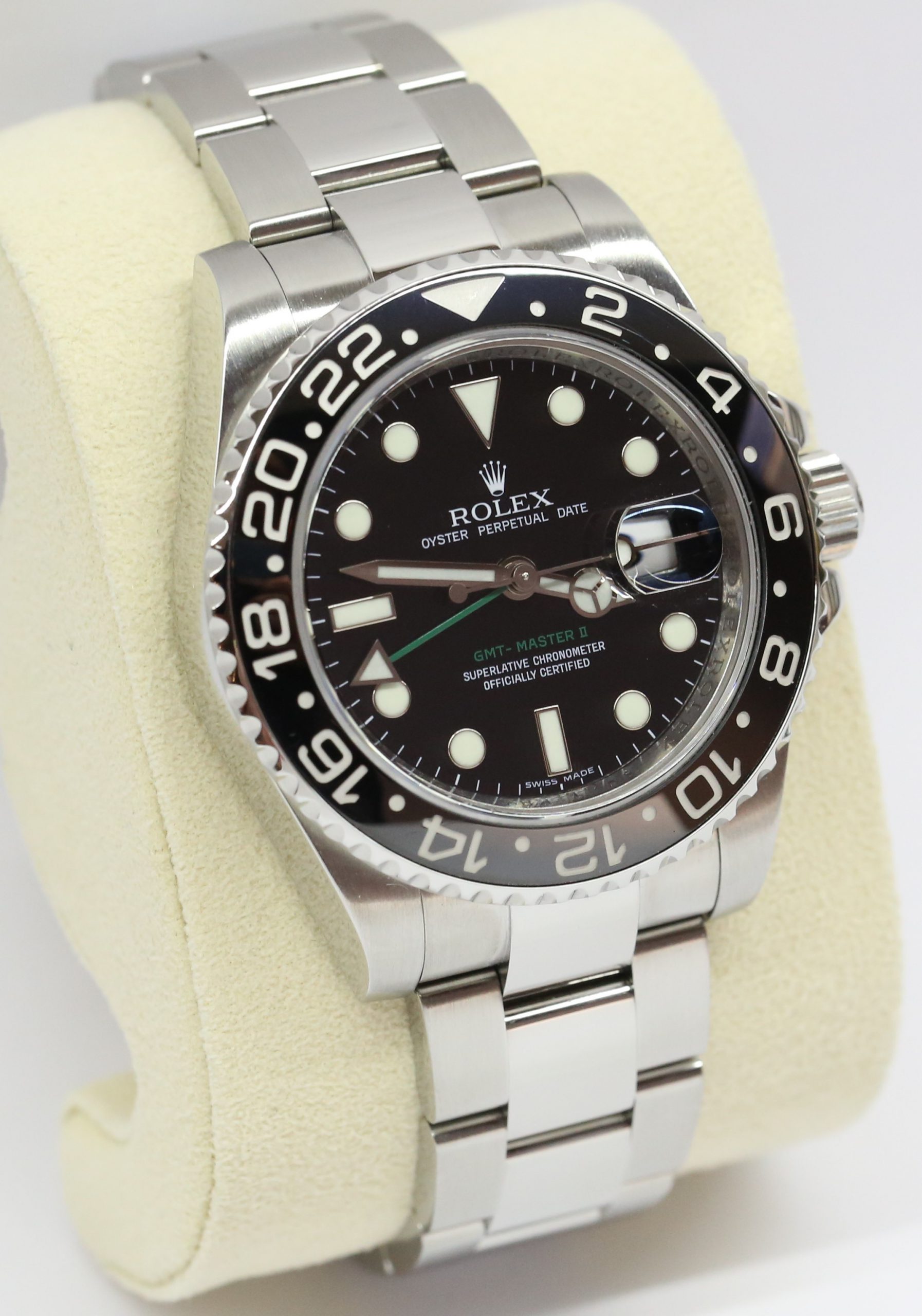 Rolex GMT Master II in stainless steel, Black index dial with a black Cerachrom bezel on a Rolex S/S Oyser bracelet, Ref: 116710LN Ca, 2008. Serviced by Rolex in Nov. 2020 - Image 3