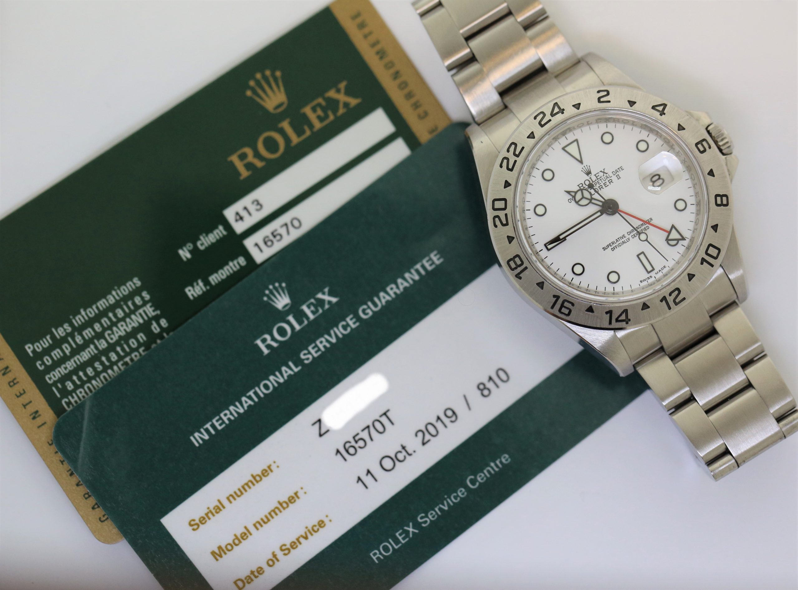 Rolex Explorer II Polar Dial, Stainless Steel on Rolex Bracelet, Ref: 16570, Circa: 2008, Serviced By Rolex, Complete with Box & Papers - Image 3