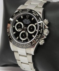 Alternative view of Rolex Cosmograph Daytona in Stainless Steel on Rolex Oystersteel Bracelet, Black Index Dial, Ref: 116500LN, Complete with Box & Papers