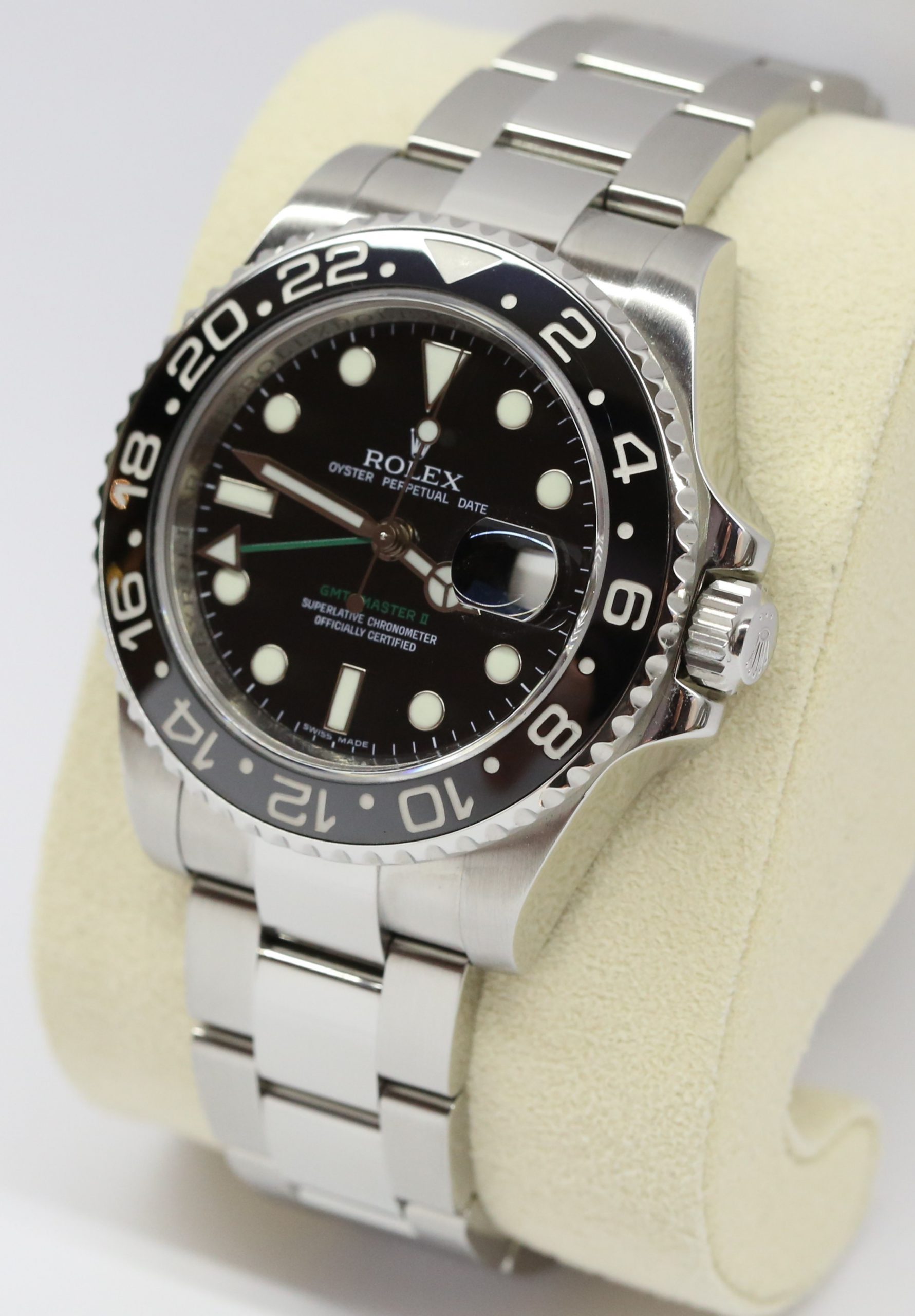 Rolex GMT Master II in stainless steel, Black index dial with a black Cerachrom bezel on a Rolex S/S Oyser bracelet, Ref: 116710LN Ca, 2008. Serviced by Rolex in Nov. 2020 - Image 2