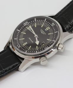 Alternative view of Longines Legend Diver Date 42mm Automatic,  in Stainless Steel on a leather strap, Ref: L36744, Circa: 2010's to current