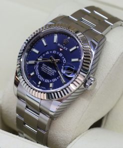 Alternative view of Rolex Sky-Dweller Stainless Steel & 18ct White Gold Bezel, Blue Index Dial, on Oystersteel Bracelet, Ref: 326934, circa: 2020, Complete with Box & Papers