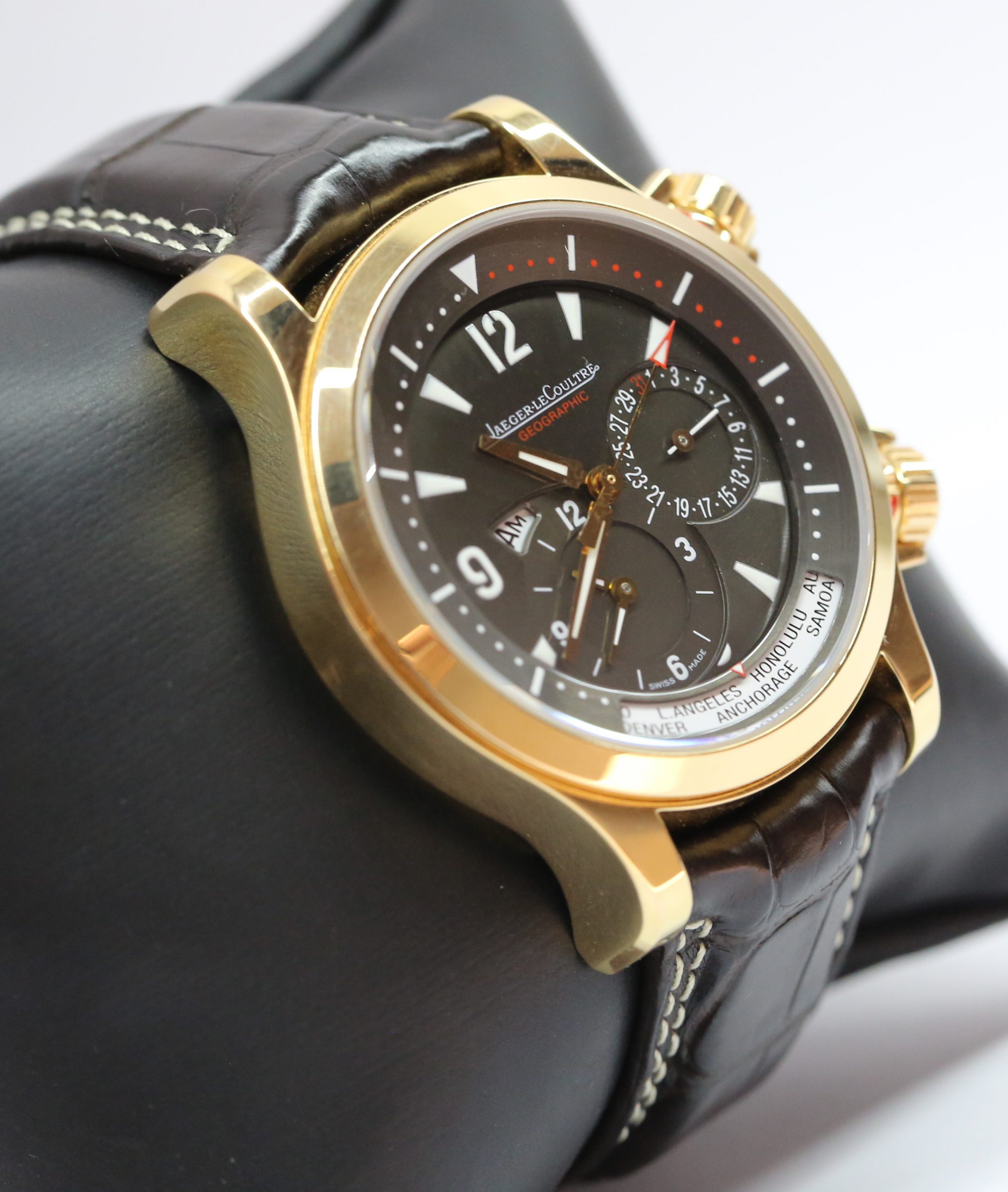 Jaeger LeCoultre Master Compressor Geographic 18ct Rose Gold on Strap, Ref: Q1712440, Complete with Box & Papers - Image 3