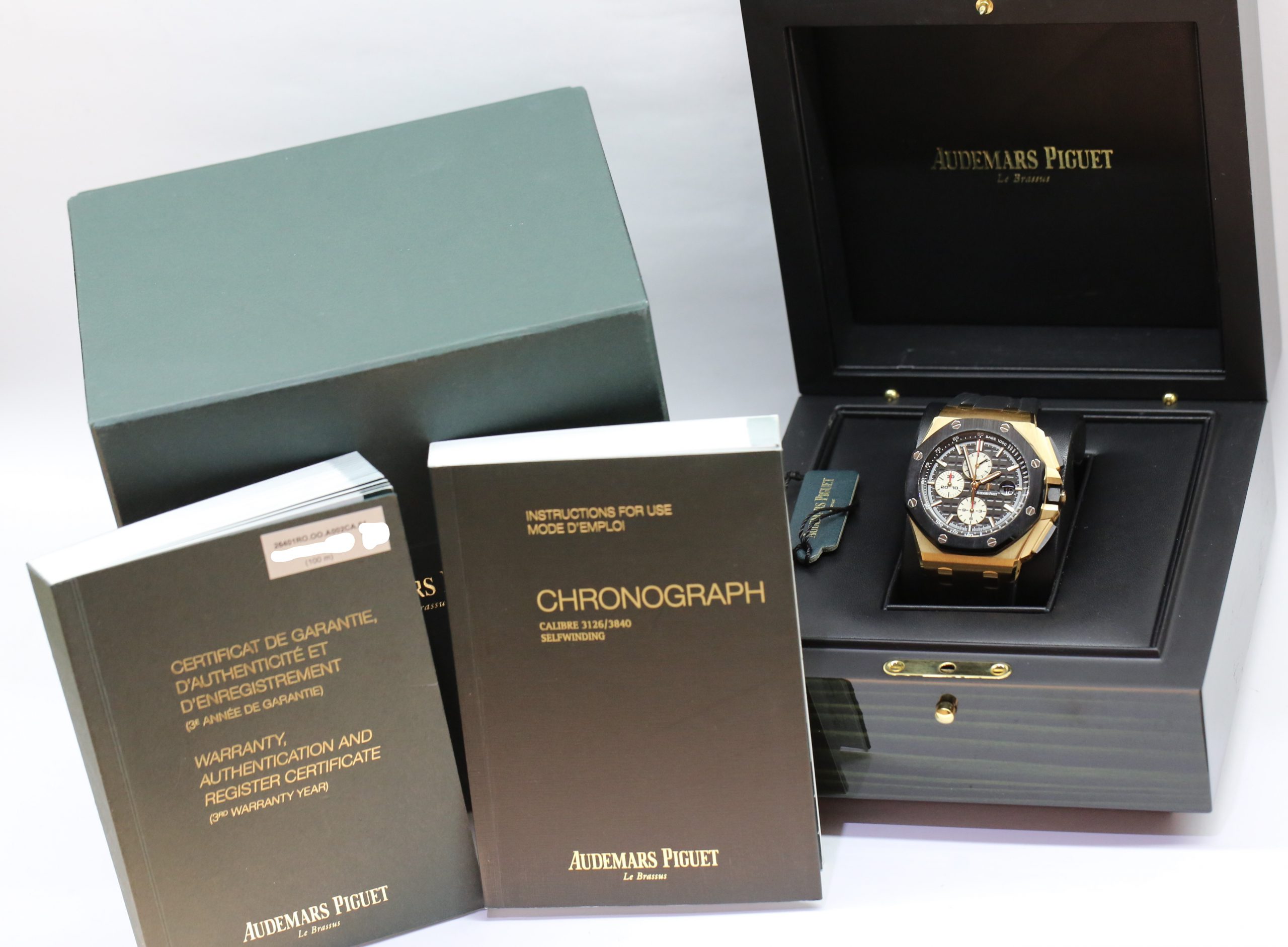 Audemars Piguet Royal Oak Offshore in 18ct Rose Gold with Ceramic Bezel, Black Index Dial, on Audemars Piguet Rubber Strap with 18ct Rose Gold Tang Buckle, Ref: 26401RO, Circa: 2016, Complete with Box & Papers - Image 6