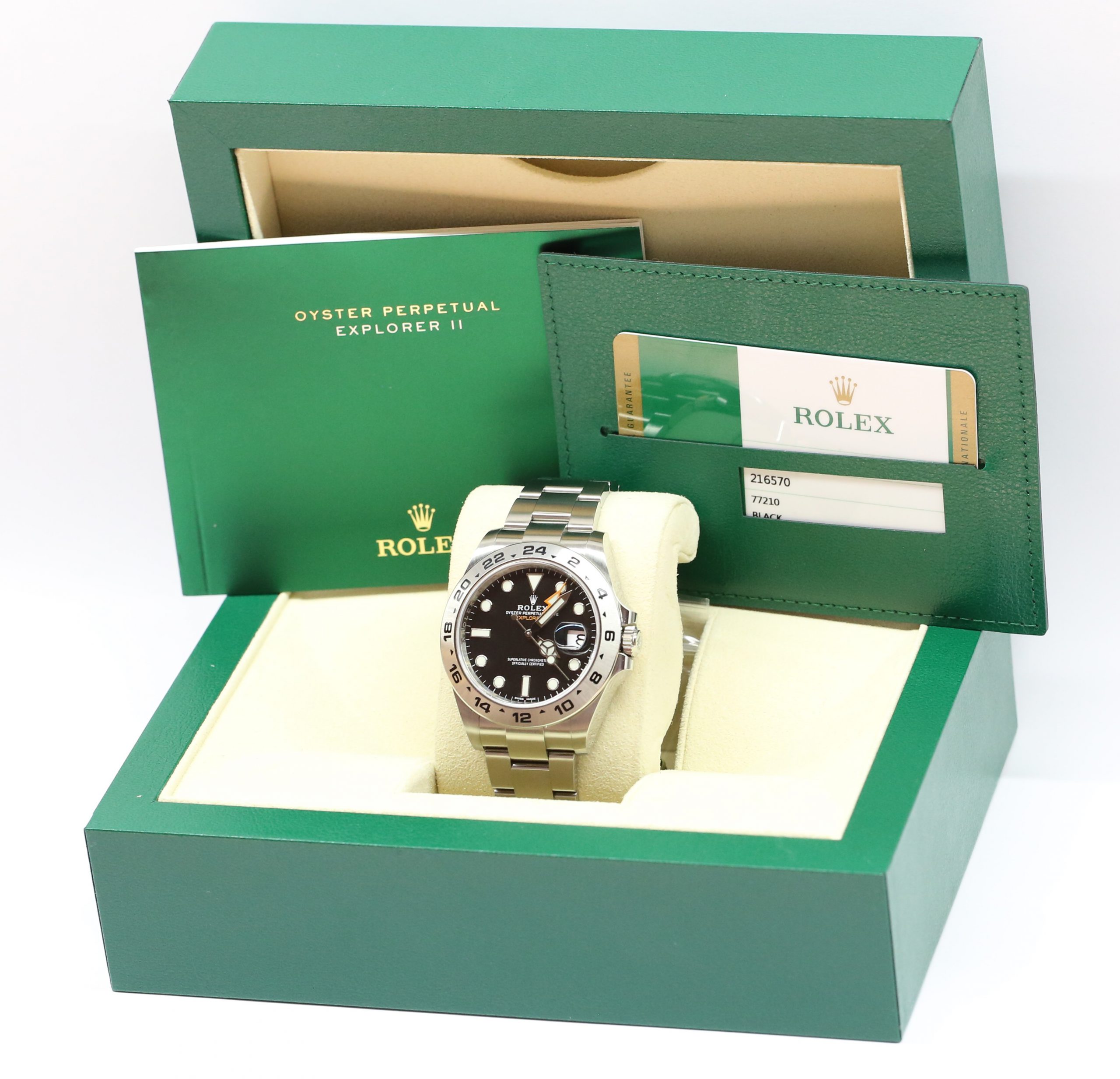 Rolex Explorer 2 GMT, Stainless Steel on Oyster Bracelet, Black Index Dial, Ref: 216570, Circa: 2020, Complete with Box, Papers & Balance of Rolex Factory Warranty - Image 6