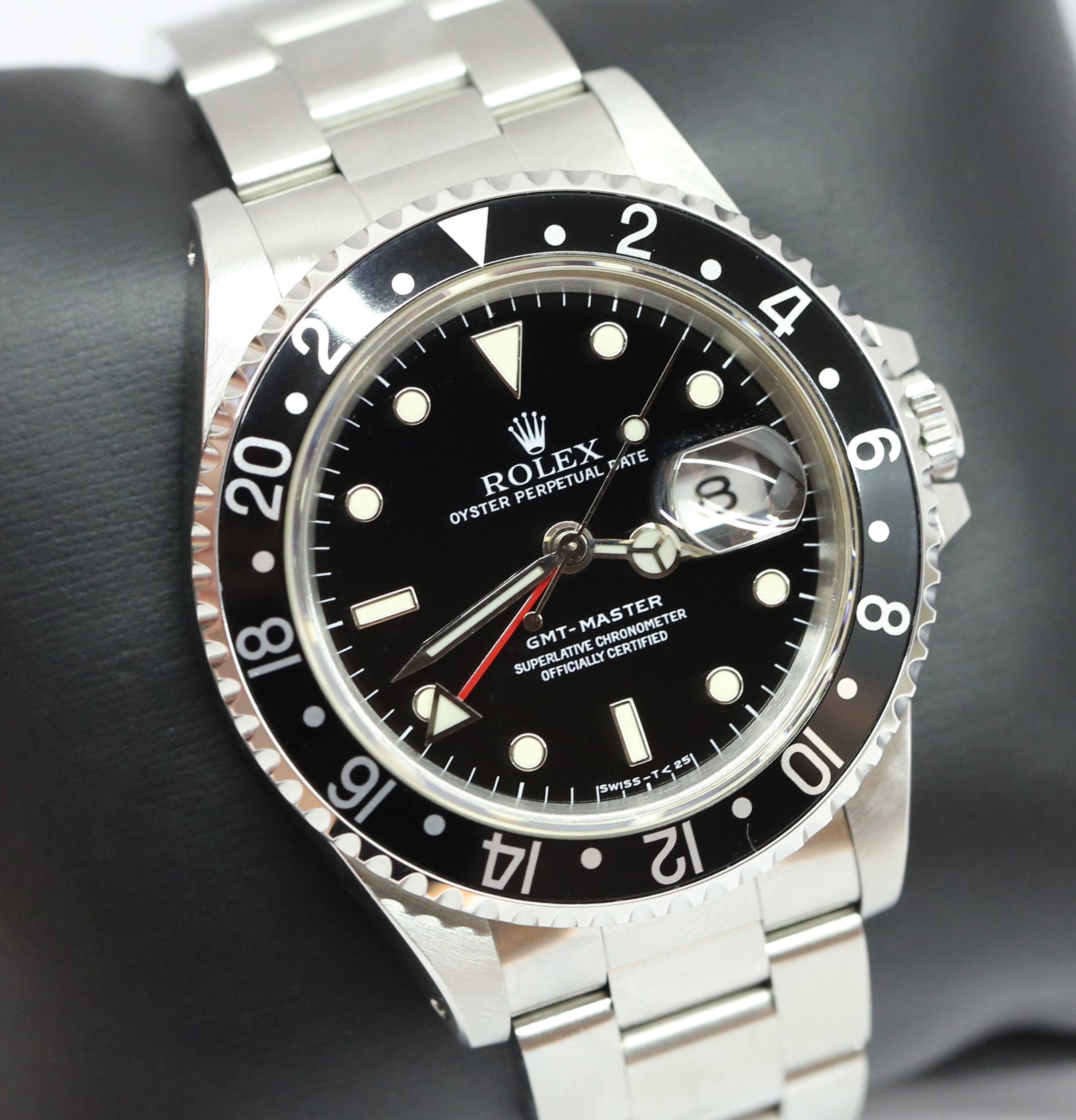 Rolex GMT Master in Stainless Steel, Black Index Dial on Oyster Bracelet, Ref: 16700, Circa: 1991