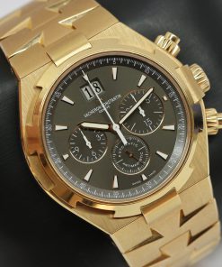 Vacheron Constantin Overseas Chronograph 18ct Rose Gold on Vacheron 18ct Rose Gold Bracelet, Grey Index Dial, Ref: 49150/000R, Circa: 2010, Complete with Box & Papers