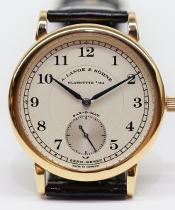 A. Lange & Sohne 1815 Automatic Sax-O-Mat Zero Reset in 18ct Rose Gold on strap with 18ct Rose Gold Lange Tang Buckle, Reference: 303.032, With Box