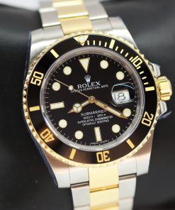 Rolex Submariner Date 18ct Yellow Gold & Stainless Steel on Matching Rolex Oyster Bracelet, Black Index Dial, Ref: 116613LN, Circa: 2012, Just back from a Rolex Service, Complete with Box & Papers