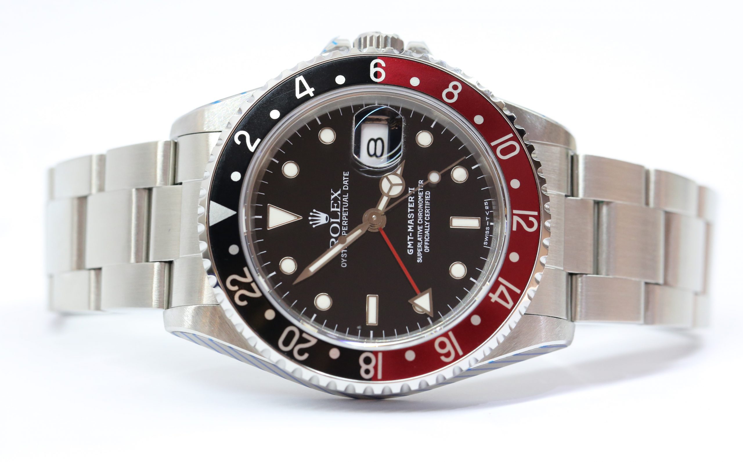 Rolex GMT Master II in Stainless Steel with Black/Red Bezel, Black Index Dial on Rolex Oyster Bracelet, Ref: 16710, L Serial, Circa: 1990, Complete with Box, Papers & Rolex Service Card - Image 3