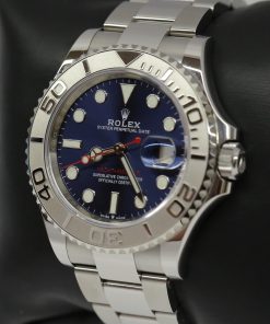 Alternative view of Rolex Yachtmaster 40mm Stainless Steel with Platinum Bezel, Blue Index Dial, ref: 126622, Circa: 2021, Complete with Box & Papers
