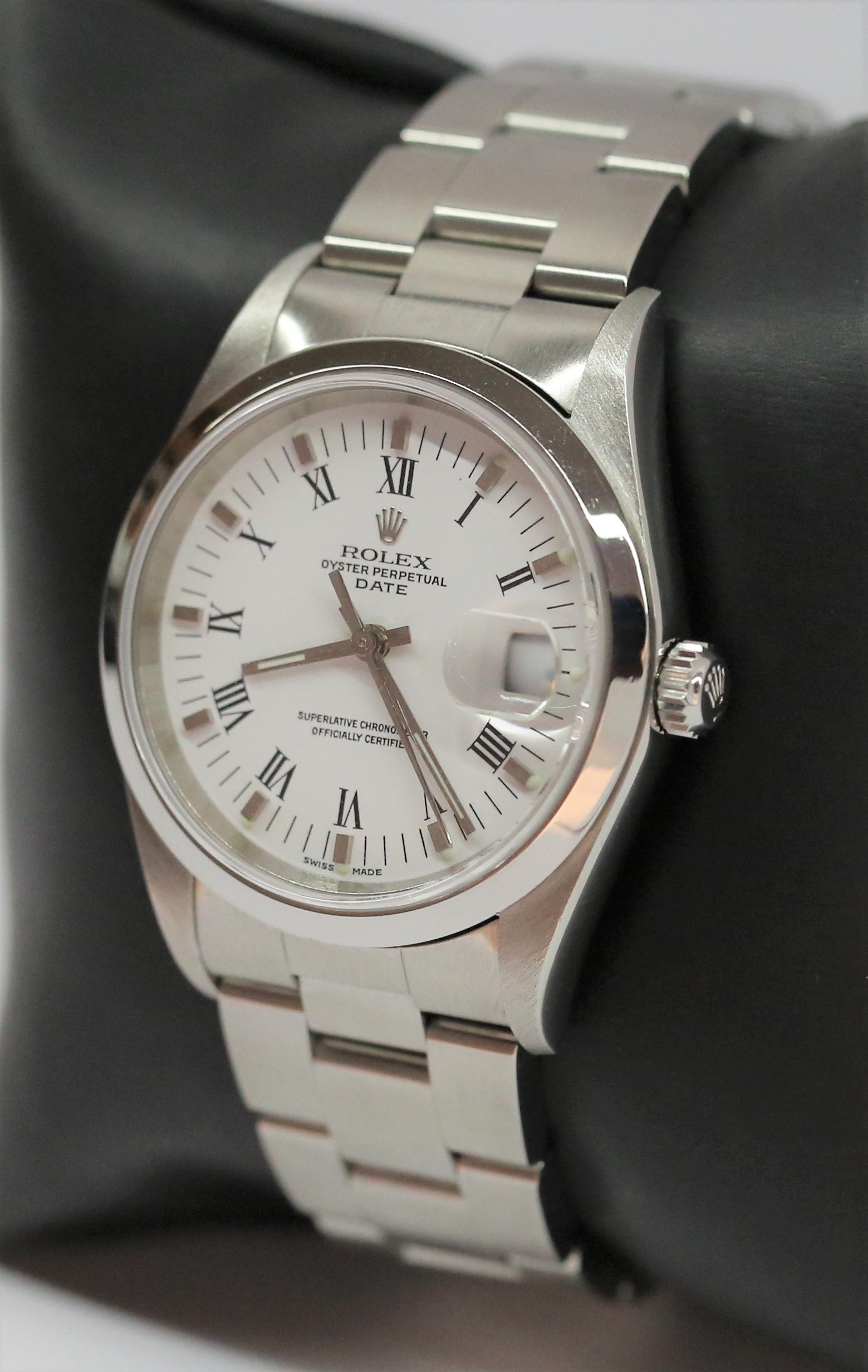 Rolex Oyster Perpetual Date in Stainless Steel on Rolex Stainless Steel Oyster Bracelet, White Roman Dial, Ref: 15200, Circa 2002, Complete with Box & Papers - Image 2