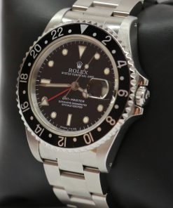Alternative view of Rolex GMT Master in Stainless Steel, Black Index Dial on Oyster Bracelet, Ref: 16700, Circa: 1991