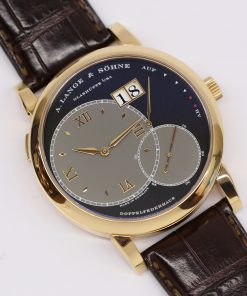 A Lange & Sohne Grand Lange 1 in 18ct Rose Gold on Lange alligator band with Lange 18ct Tang buckle, Ref: 115.031, 41.9mm Circa: 2008, Complete with Box & Papers