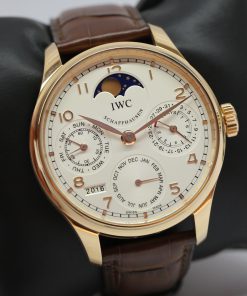 IWC Portugieser Perpetual Calendar in 18ct Rose Gold on IWC Strap with 18ct Deployant Clasp, Ref: IW502306, Circa: 2015, Complete with Box & Papers