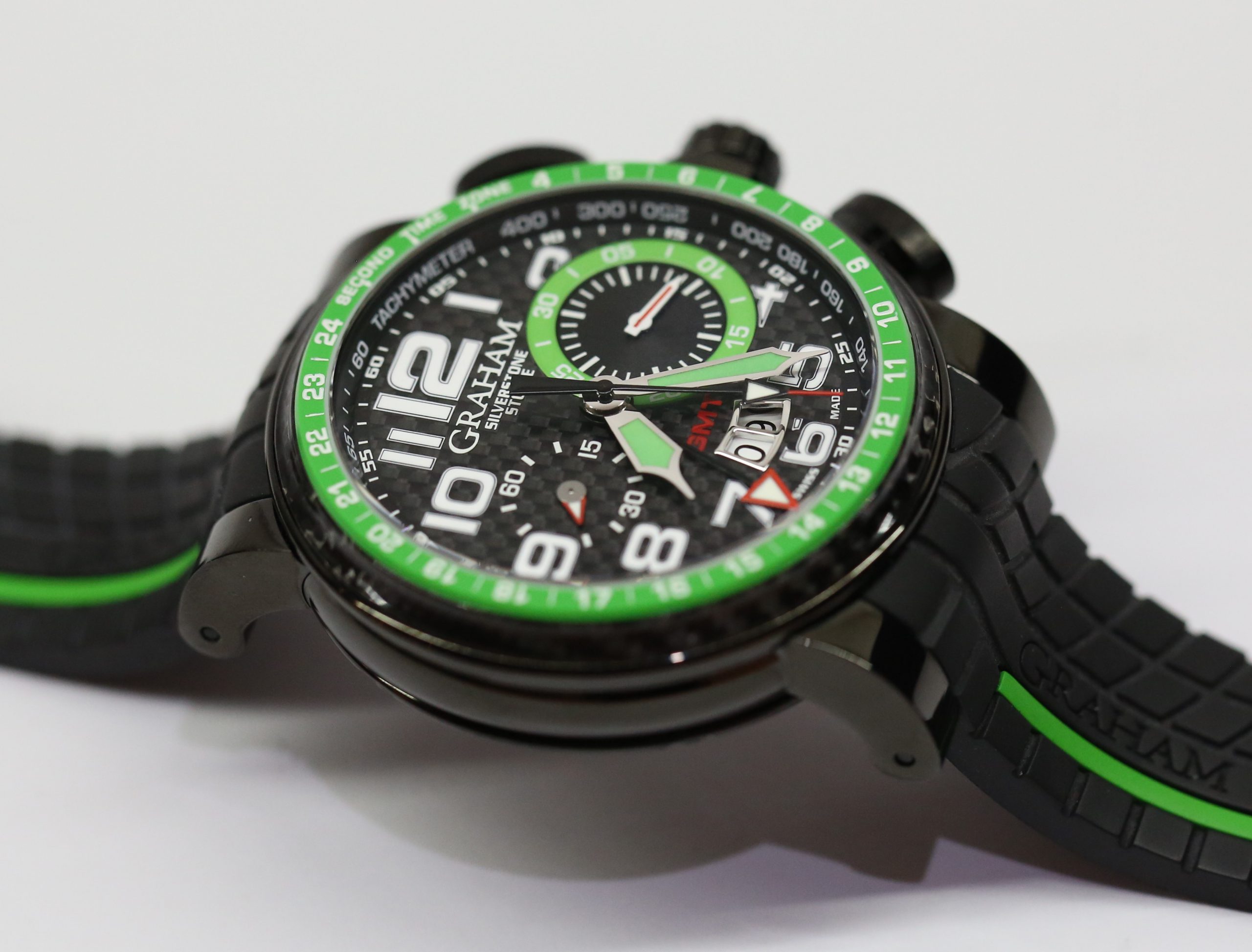 Graham Silverstone Stowe GMT chronograph Green limited edition Ref 2BLCB.B07A, 1 of 250, full set. - Image 3