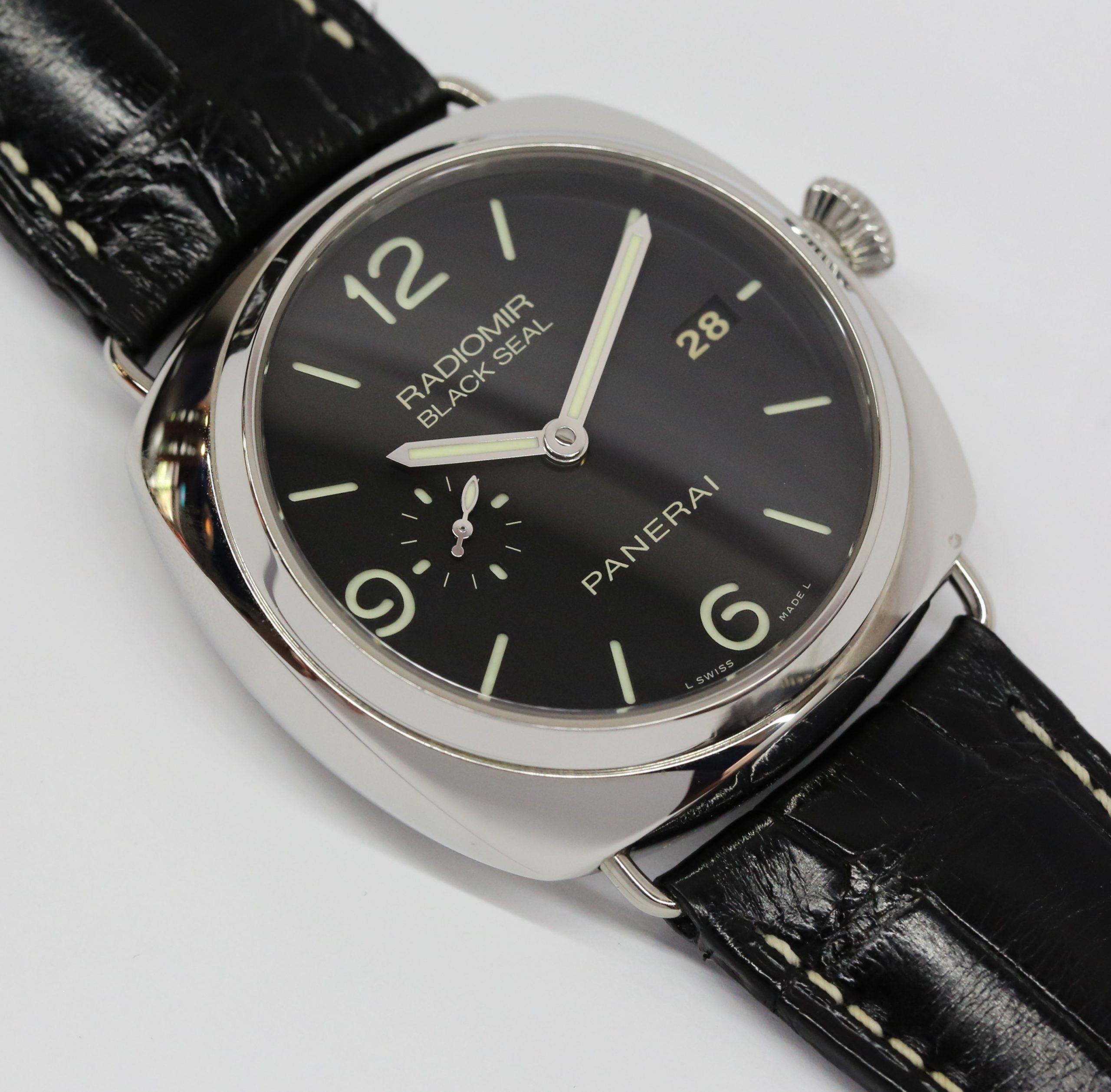 Panerai Radiomir Collection Black Seal in Stainless Steel, Black Sandwich Dial on Panerai Strap, Ref: PAM00388, Circa: 2015, With Box & Books